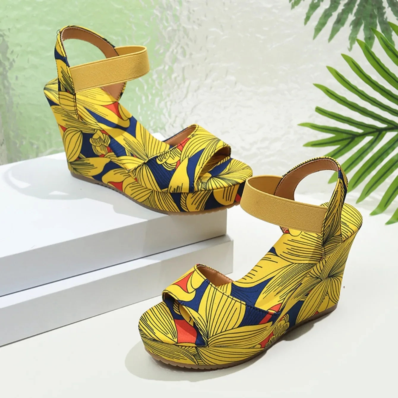 Shoes for Women 2025 New Women Wedge Sandals Retro Ethnic Printing Platform Sandals Ladies Casual Comfortable Outdoor Sandals -