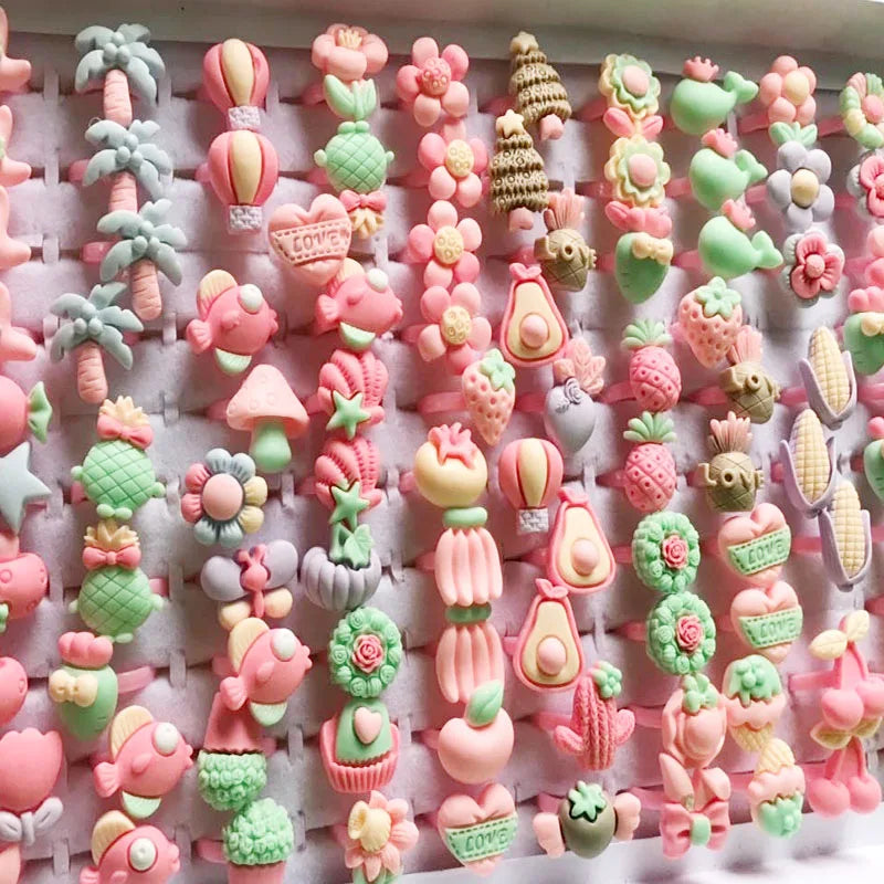 10pcs/lot Children's Cartoon Rings -