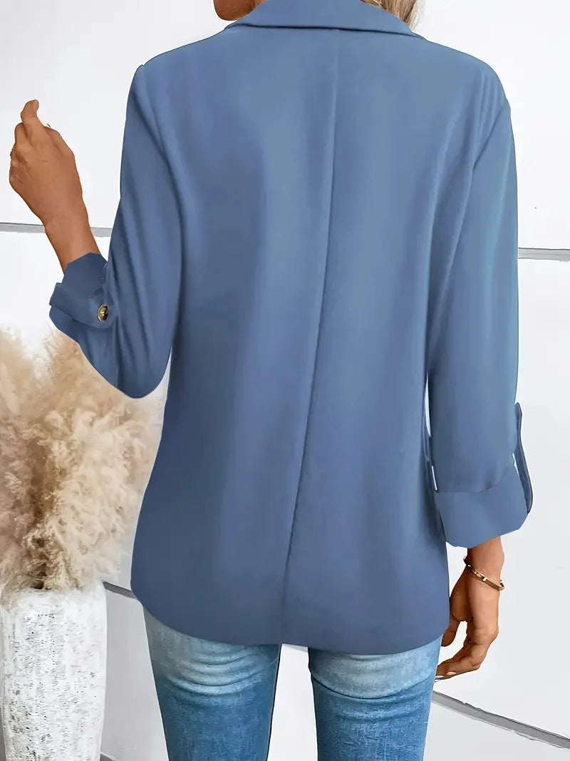 Step out in style with this sleek women's single-button blazer—classic elegance for any occasion! -