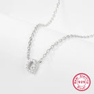 Sterling silver light luxury exquisite letter pendant necklace -