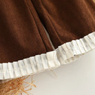 Clothes for Children Aged 8-12 Autumn New Long Sleeved T-shirt Top + Coffee Colored Vest + Pants Three Piece Set Girls Suit -