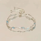 Shiny Pink Crystal Cherry Blossom Bracelets -