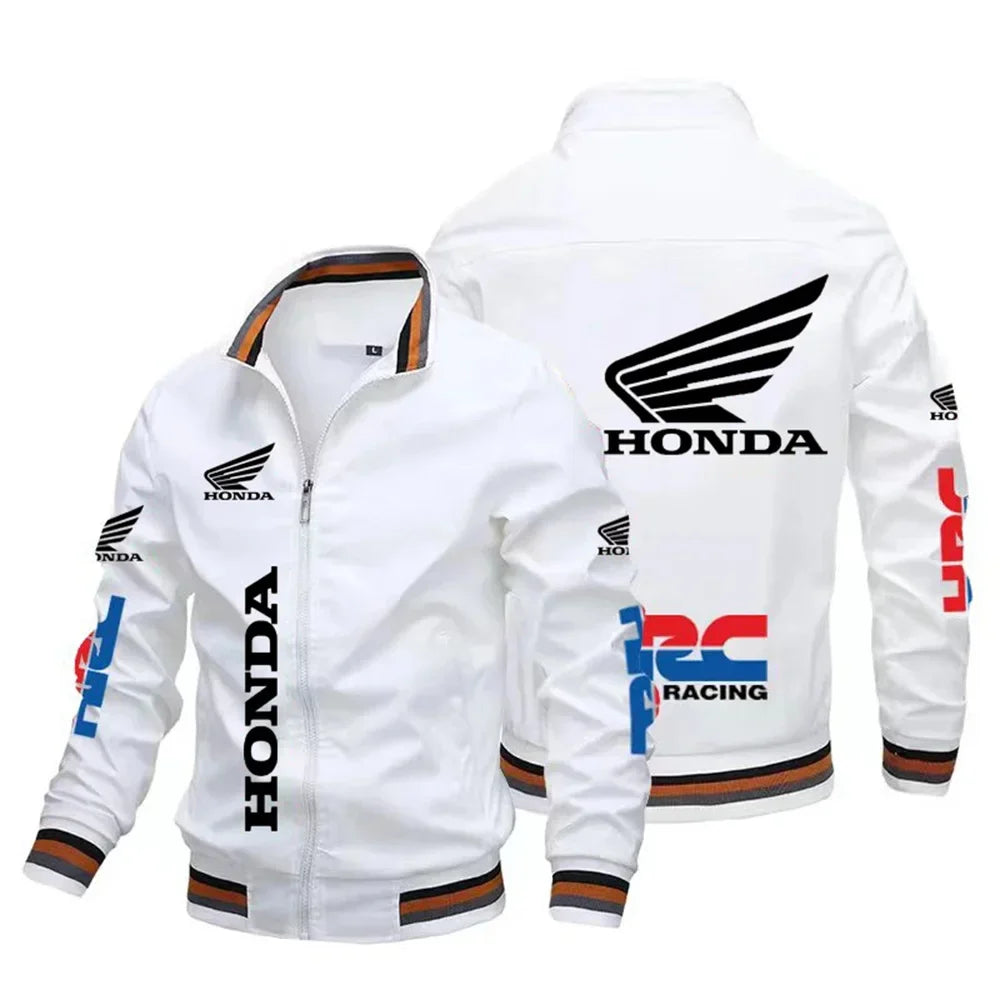 Dress to impress with the latest Honda Moto jacket. Designed for both style and functionality, this new jacket is perfect for motorcycle enthusiasts and fashion-forward individuals alike. -