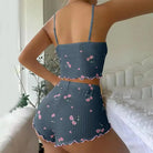 Stay comfortable and fashionable with this women's vest and shorts pajama suit—perfect for lounging or a cozy night's sleep in style! -