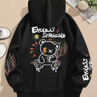 Street Men's and Women's Sweatshirts Endless Struggle Graffiti Bear Print Hoodies Loose Sweatshirt Set Sportswear Casual -