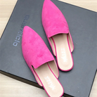 Female Simple Sewing Plain Shoes Outdoor Pointy Toe Slides Camel Blue Soft Sole Wide Fitting 48-33 2022 New Arrivals De Mujer -