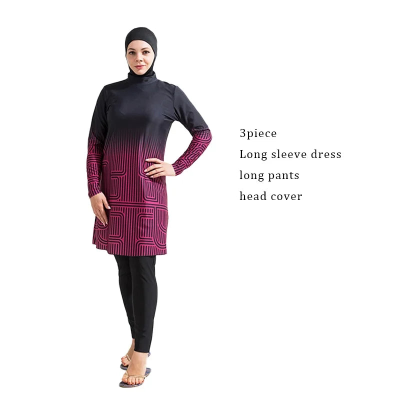 Stay modest and stylish with this Muslim swimming suit for women, perfect for enjoying the water with confidence and comfort! -