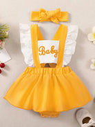 Infant/Toddler Summer Fashion Pink Creeper Dress Including Hair Accessories -