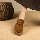 Elevate your style with these platform sole loafers for women. -