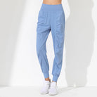 Woman Yoga Pants Hem Bound Running Fitness Loose Slim Quick-Dry Yoga Pants Pleated Capris Pockets Jogging Pants Sports pants -