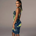 Sleeveless O-neck Skinny Mini Dress -