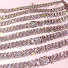 14mm Prong Miami Cuban Link Chain Necklace -