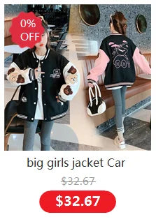 Teen children clothes Girl Dance Clothes Set Short Zipper Coat+Pants 2pcs Kids suit Tracksuits Clothing outfits 5 6 7 9 11 13 15 -