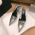 Shoes for Women 2024 Fashion Slip-on Women's High Heels Summer Solid Office and Career Sexy Pointed Toe Heeled Sandals Women -