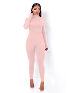 Long Sleeve Turtleneck Jumpsuit -