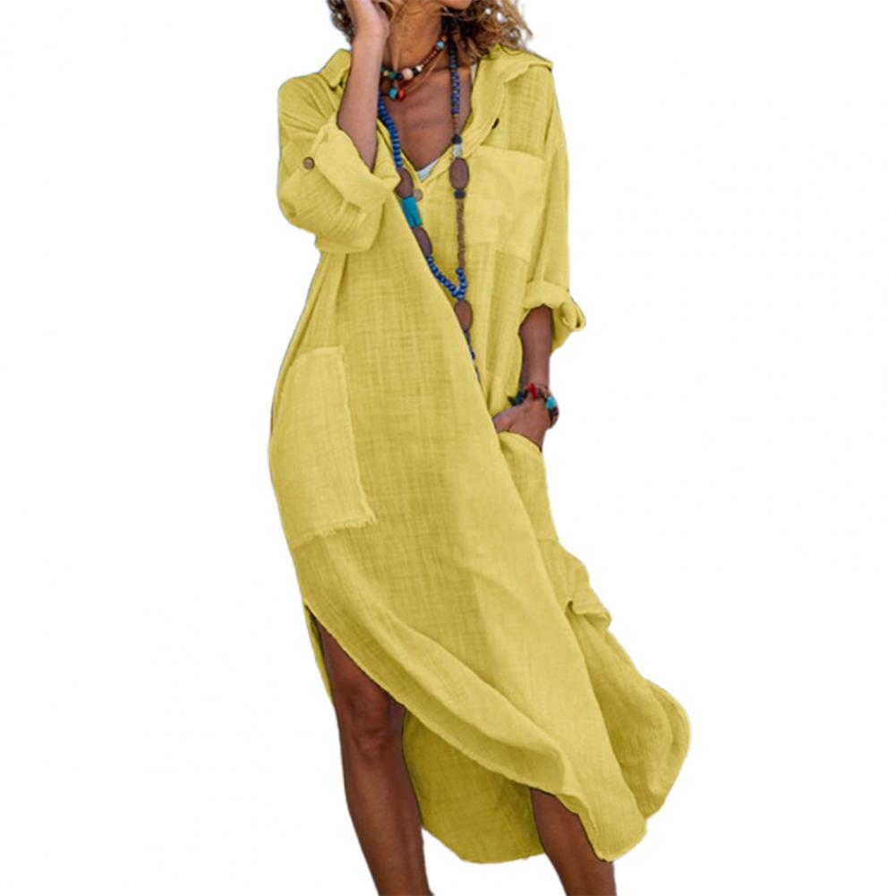 Dress Shirt for Women Linen Cotton Clothing -