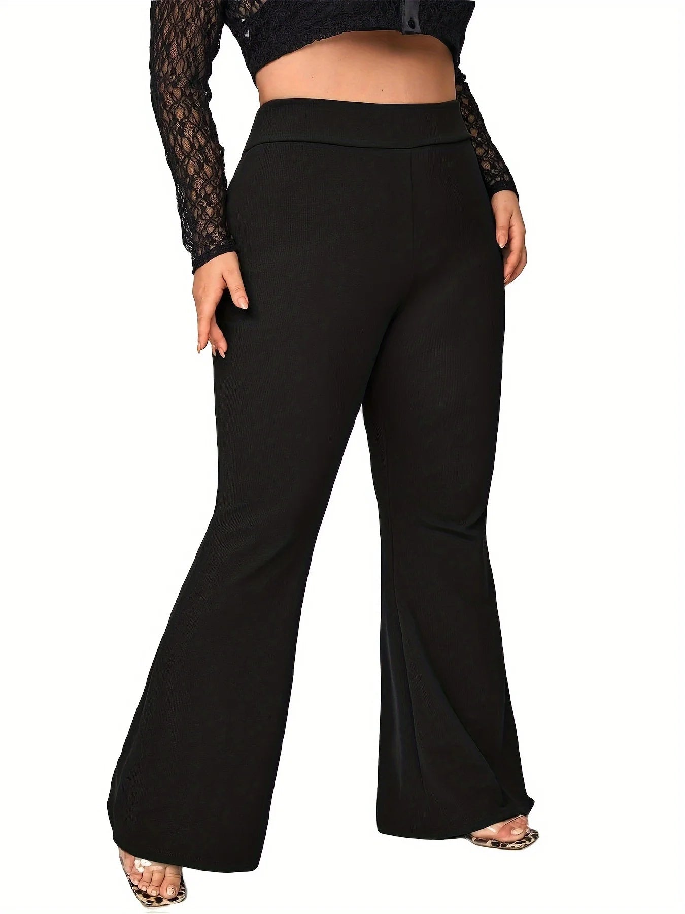 Plus-size flared pants -