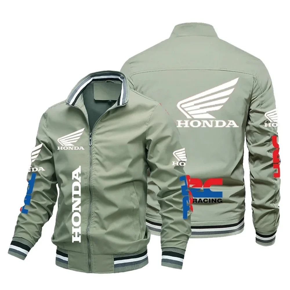 Dress to impress with the latest Honda Moto jacket. Designed for both style and functionality, this new jacket is perfect for motorcycle enthusiasts and fashion-forward individuals alike. -