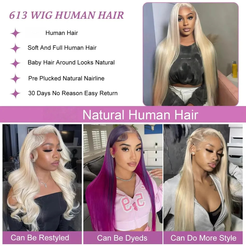 Blonde Human Hair Wigs -