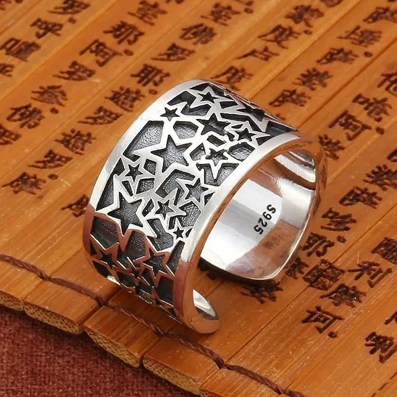 Sterling Silver Hollow Out Rings -