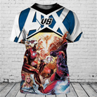 Fashionable men's 3D T-shirt (MARVEL) -