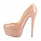 Women Pumps Stiletto Sexy Platform Round Toes 14cm Extremely Stripper Pole Dance High Heels Party Dress Wedding Shoes Large Size -