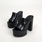 Eilyken Designer Open Toe Women Slippers Fashion Platform Concise Gladiator Party Shoes Female Square High Heels Sandals -