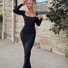 Long sleeves Maxi Dress -