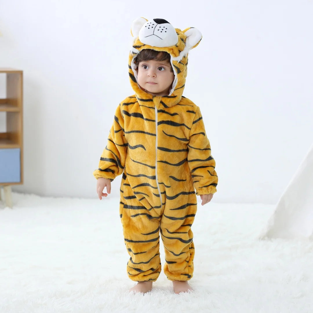 Dress your little one in these cute unisex infant pajamas featuring fun dinosaur and animal prints—perfect for cozy nights and playful days! -
