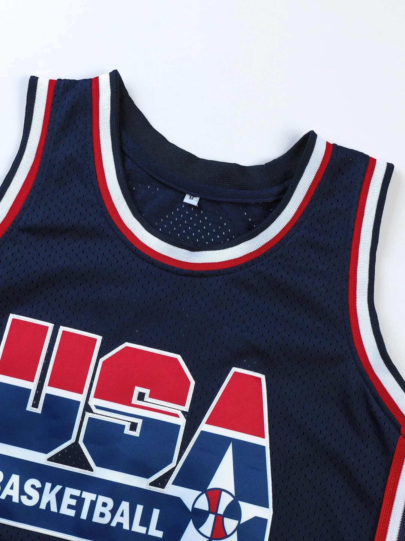 Men's Embroidered Team USA Basketball Jerseys (Throw Back) -