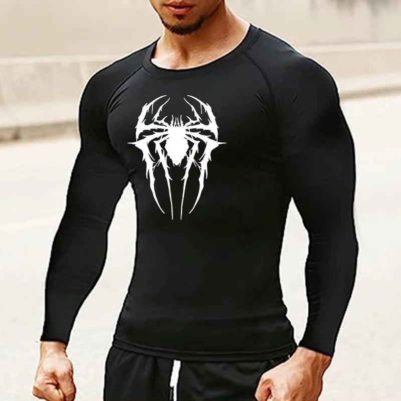 Spider Graphic Compression Shirts for Men -