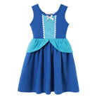 Summer Casual Dress for Girls Mermaid Dress One-Shoulder Sling Short Sleeve Cosplay Princess Costume Casual Vest 2-10 Years -