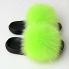 Real Fox Fur Slippers -