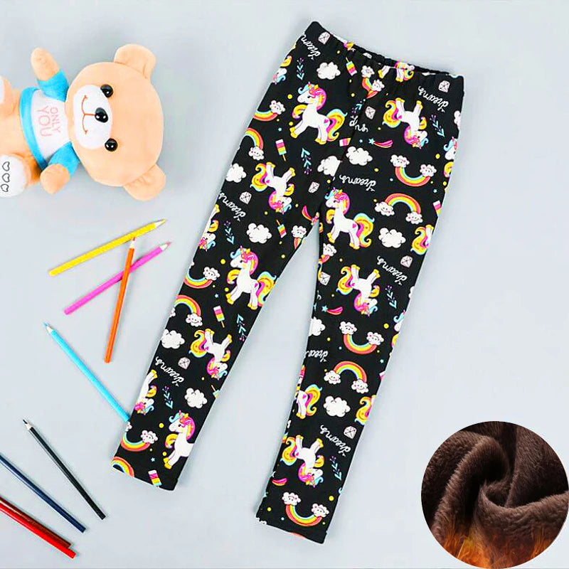 Baby Girl Clothes Kid Legging Girl Winter Autumn Thick Warm Cartoon Leggings Pants Boys Girls Leggings Plus Velvet Trousers -