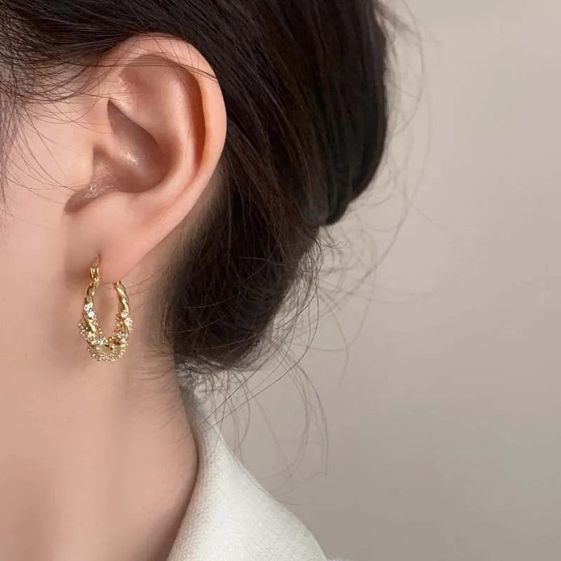 Twisted Hoop Earrings -