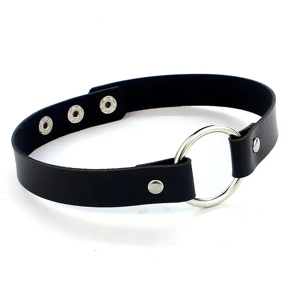 Round Layered Necklace Black Chain for Women and Men -