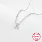 Sterling silver light luxury exquisite letter pendant necklace -