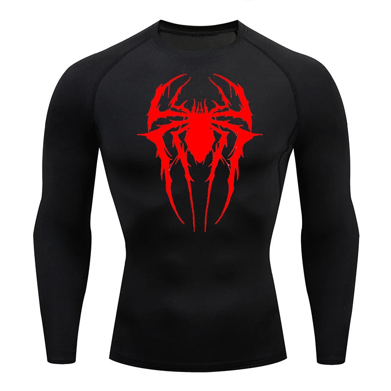 Spider Graphic Compression Shirts for Men -