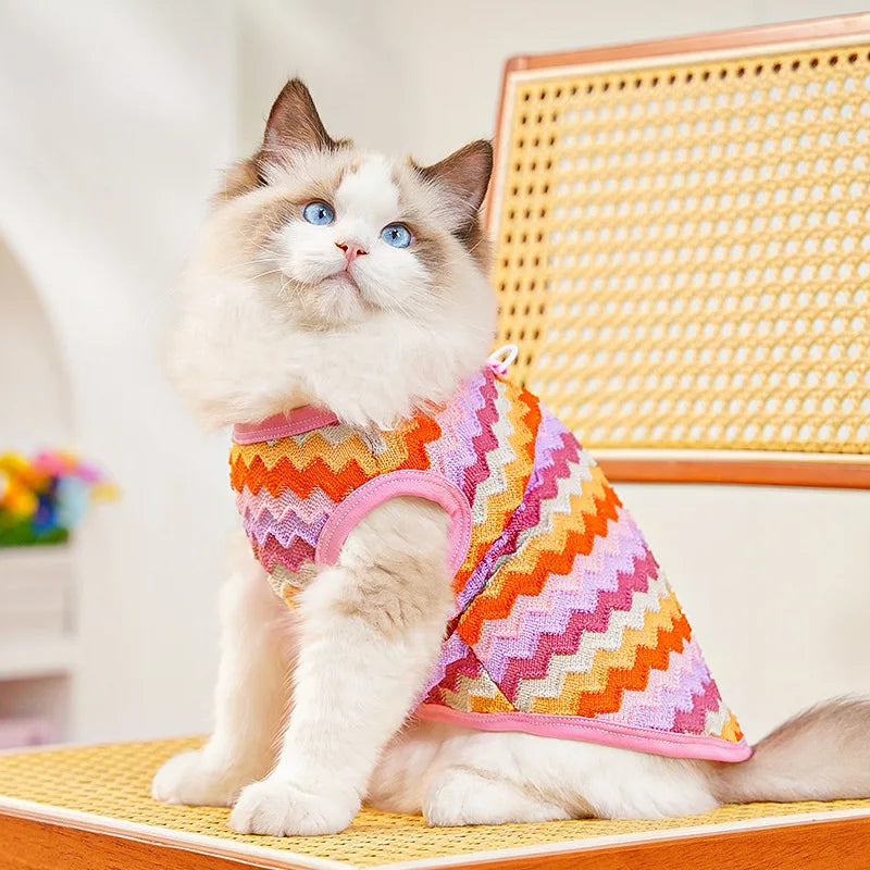 Keep your pets comfortable and stylish with these breathable and soft cat clothes—ideal for both cats and dogs to wear with ease and comfort! -