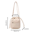 Carry your essentials in style with this cute middle shoulder drawstring bucket bag—a versatile and fashionable accessory for women on the go! -