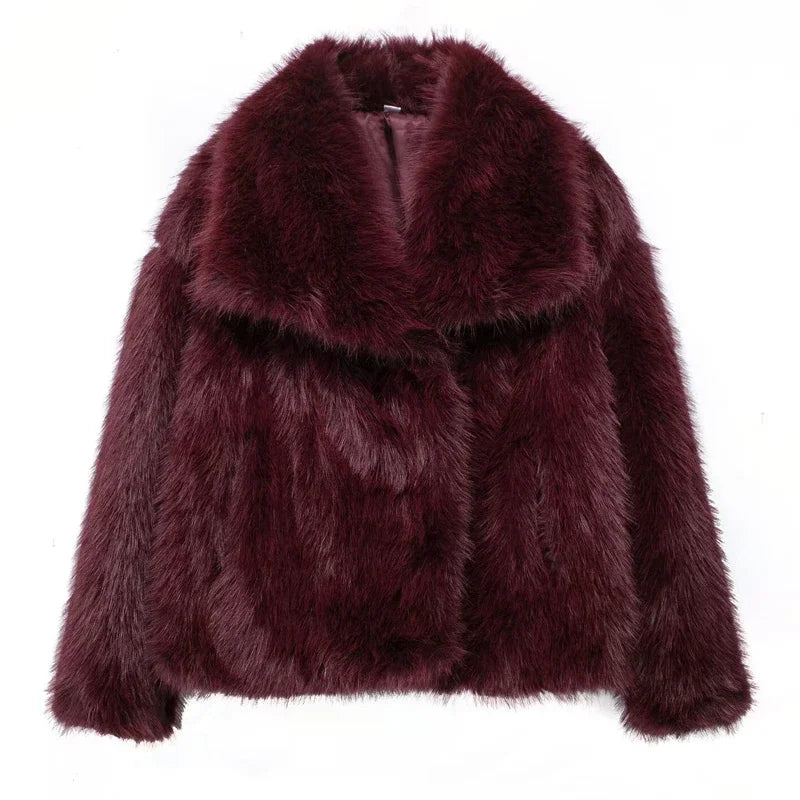 Fur Coat Plush Fluffy Women's -