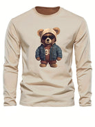 Men's 100% pure cotton long sleeved T-shirt top -