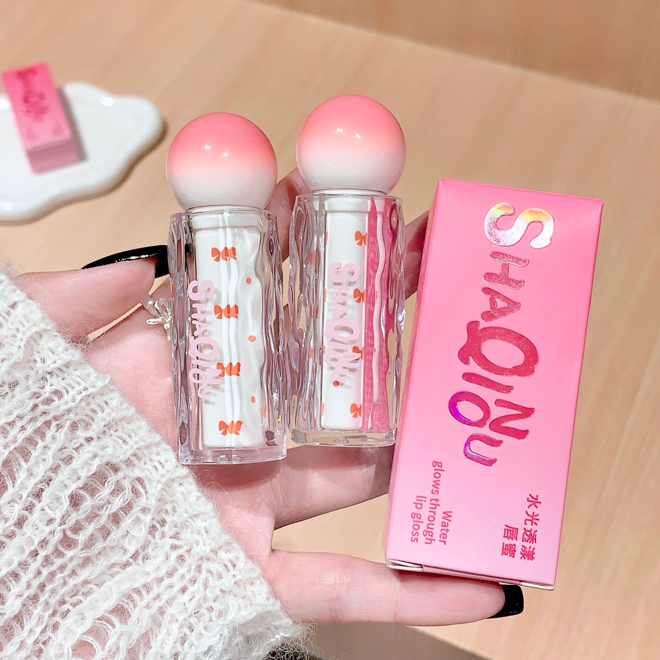 SHAQINUO Watery Lip Gloss Moisturizing Mirror Water Gloss Long-lasting Clear and Tender Lipstick Lip Gloss -