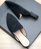 Female Simple Sewing Plain Shoes Outdoor Pointy Toe Slides Camel Blue Soft Sole Wide Fitting 48-33 2022 New Arrivals De Mujer -