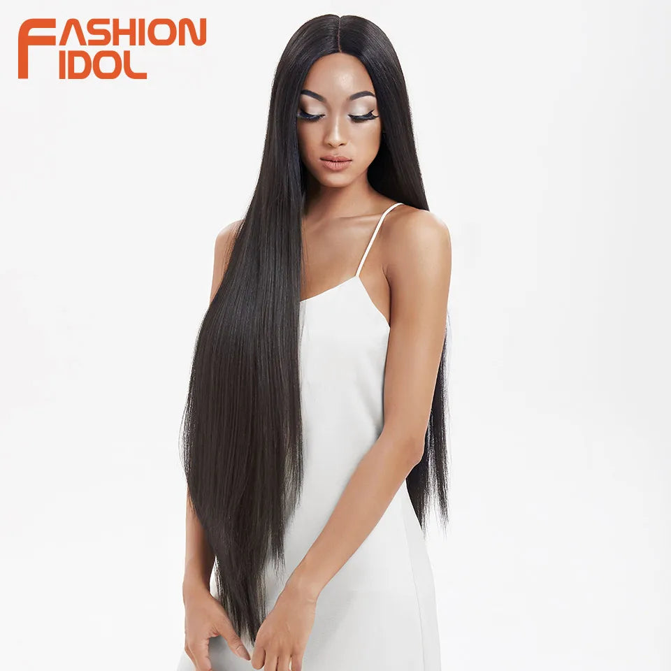 Make a bold statement with this super long 38 straight lace front wig—featuring a stunning Lolita pink and blonde blend, perfect for cosplay and standout style! -