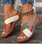 Women's Sandals 2025 Summer Shoes Woman Mix Color Heels Sandals Summer Women Slippers Elegant Heeled Footwear Chaussures Femme -