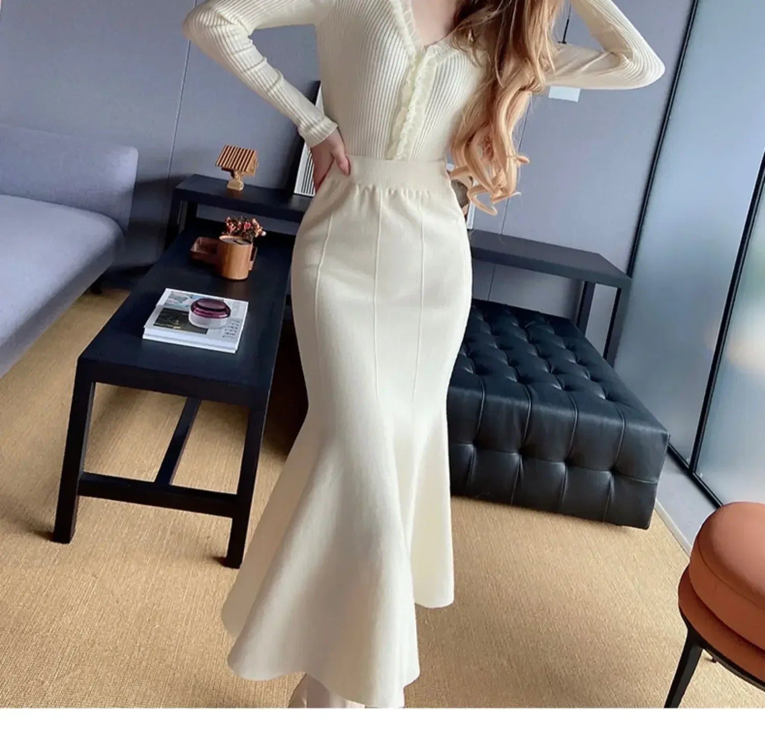 Stay cozy and chic with these fashionable women's long knitted skirts—perfect for stylish comfort all season! -