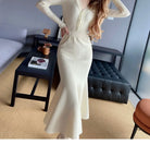 Stay cozy and chic with these fashionable women's long knitted skirts—perfect for stylish comfort all season! -