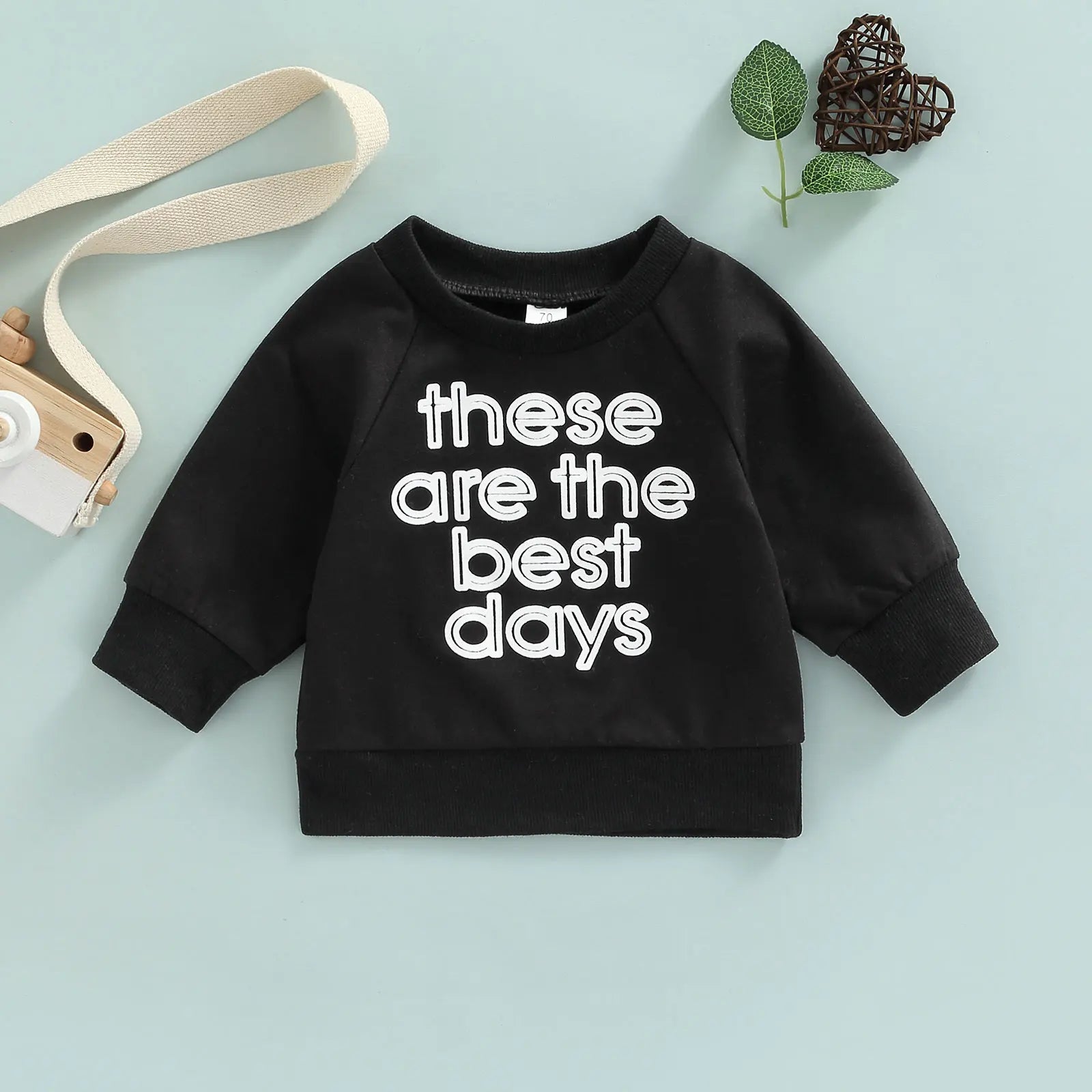 Citgeett Autumn Infant Baby Girls Boys Sweatshirts Letter Print Long Sleeve Pullovers Spring Casual Tops Clothes -