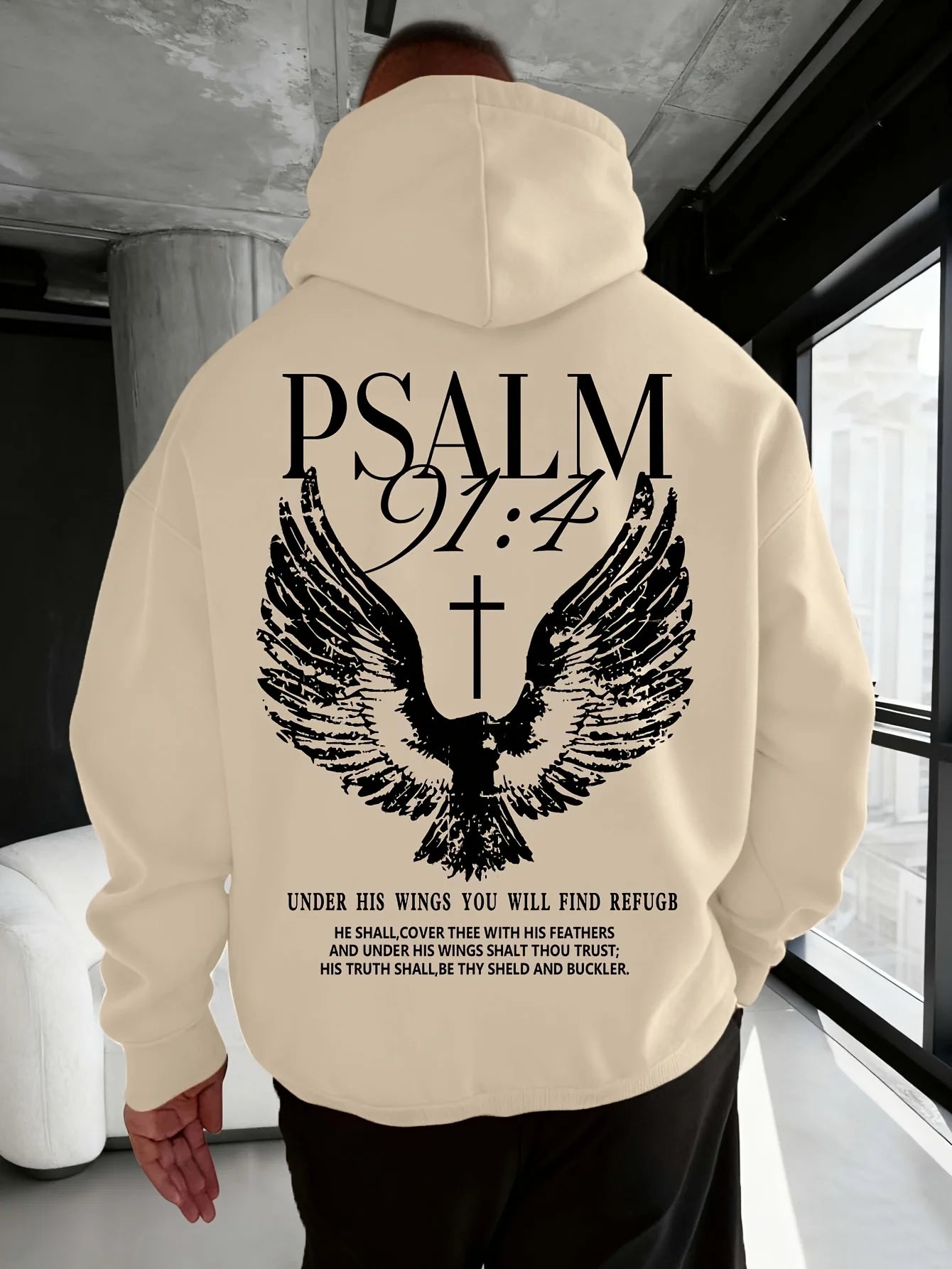 Psalm 91:4 Men & Women Hooded Sweatshirt -